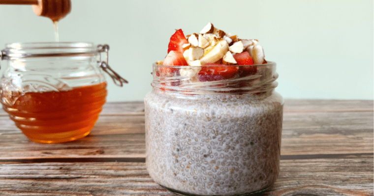 Chia Pudding with Strawberries & Almonds