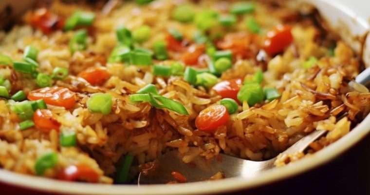 baked fried rice