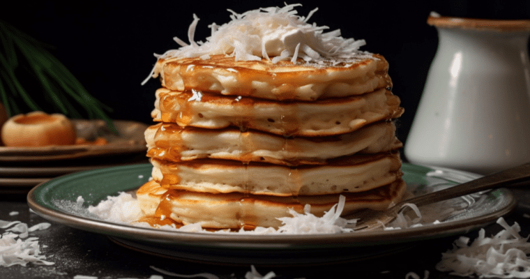 Fluffy coconut pancakes (dairy-free)