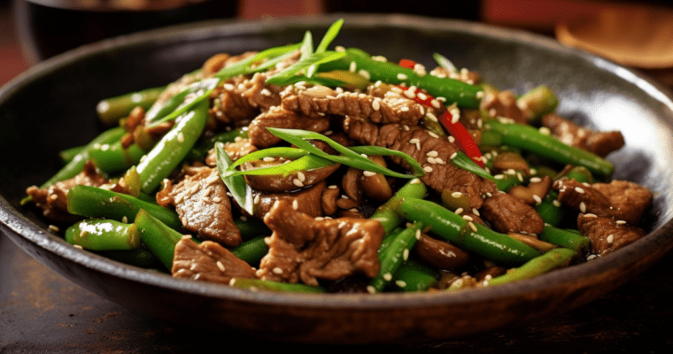 beef & green bean stir-fry recipe