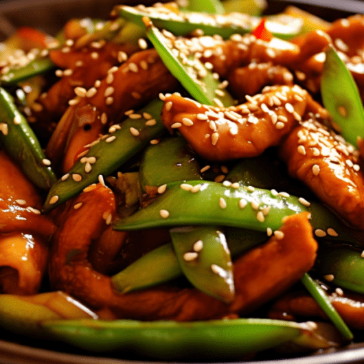 Chicken Stir-fry with sugar snap peas recipe