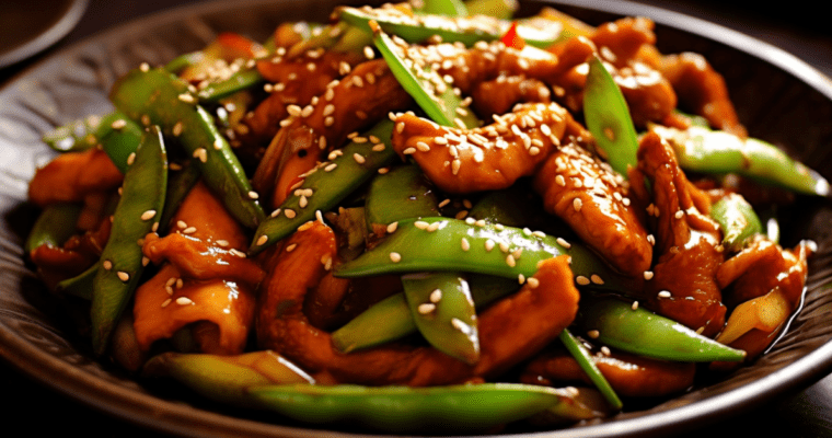 Chicken Stir-fry with sugar snap peas recipe