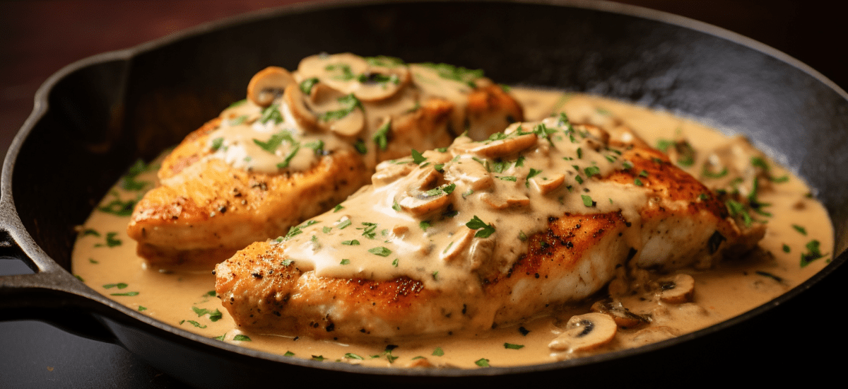 Chicken Breast with Stroganoff Sauce