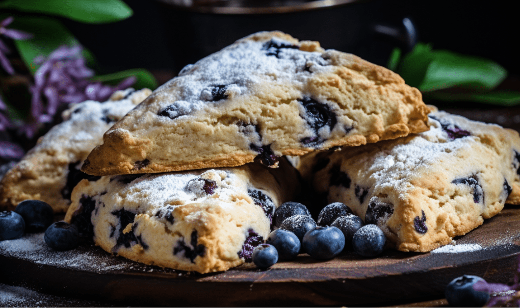 Blueberry White Chocolate Scones