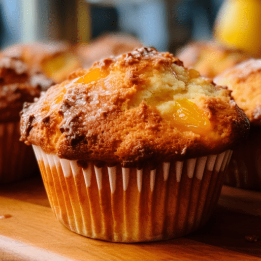 peaches and cream muffins recipe