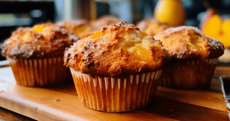 peaches and cream muffins recipe