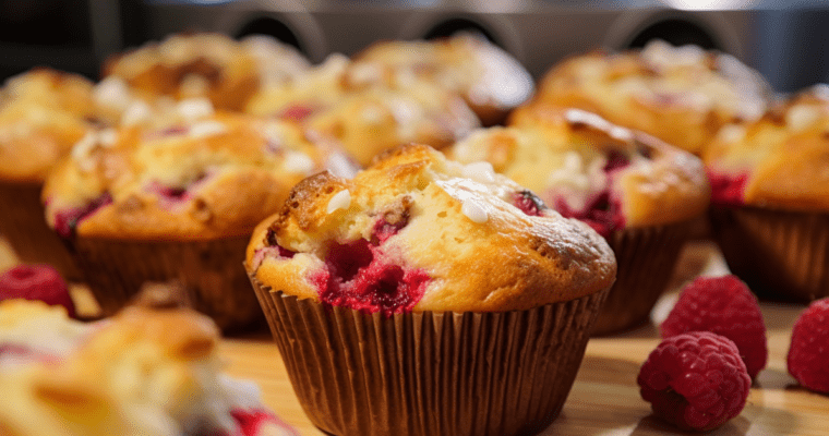 Raspberry and White Chocolate Muffins