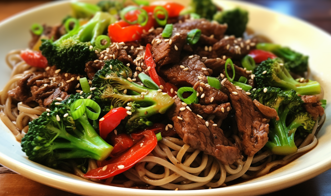 Beef Broccoli and Noodle Stir-fry