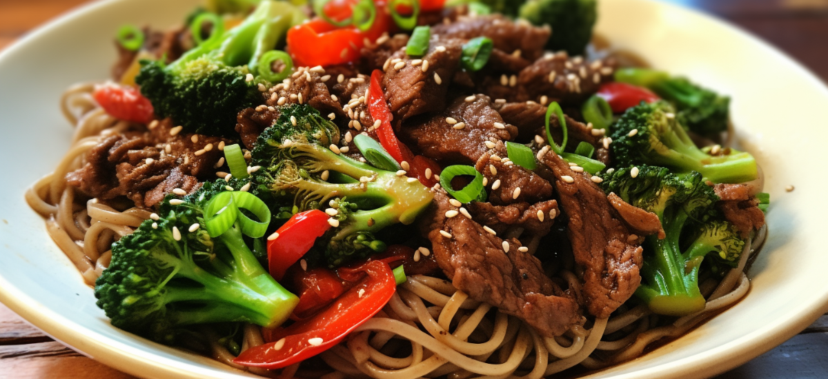 Beef Broccoli and Noodle Stir-fry