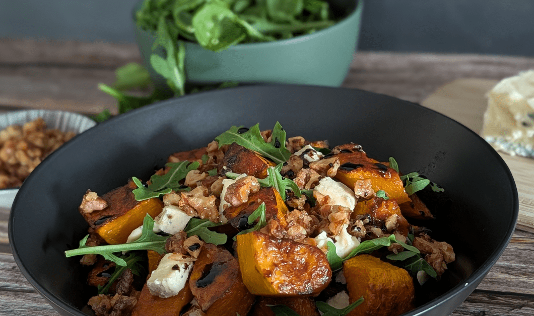 Pumpkin, Blue Cheese and Walnut Salad