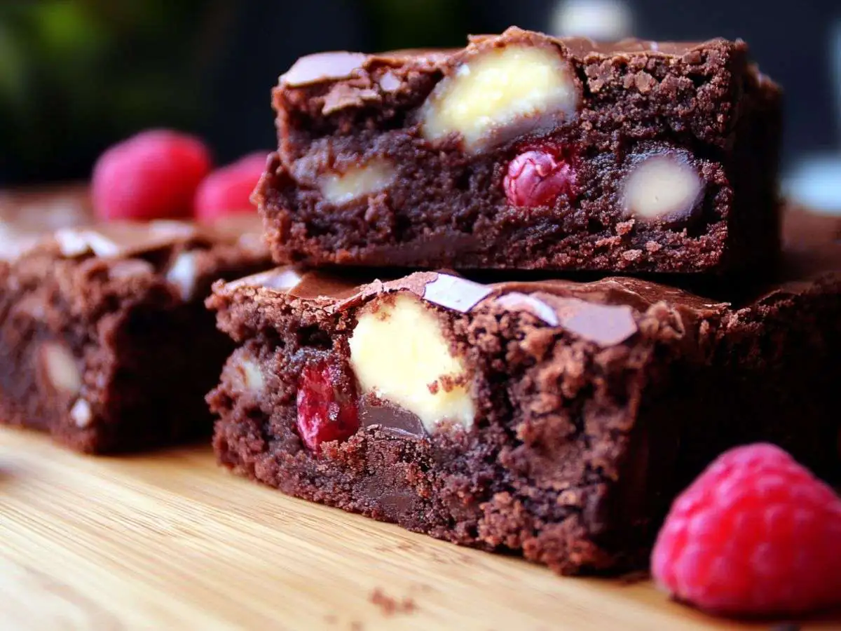 Raspberry White Chocolate Brownies